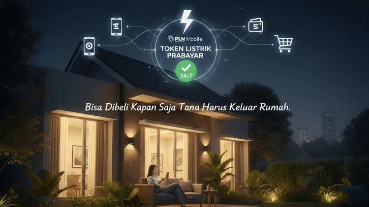 Token listrik bisa dibeli kapan saja tanpa harus keluar rumah.