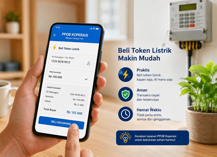Kemudahan Beli Token Listrik Lewat Layanan PPOB Koperasi