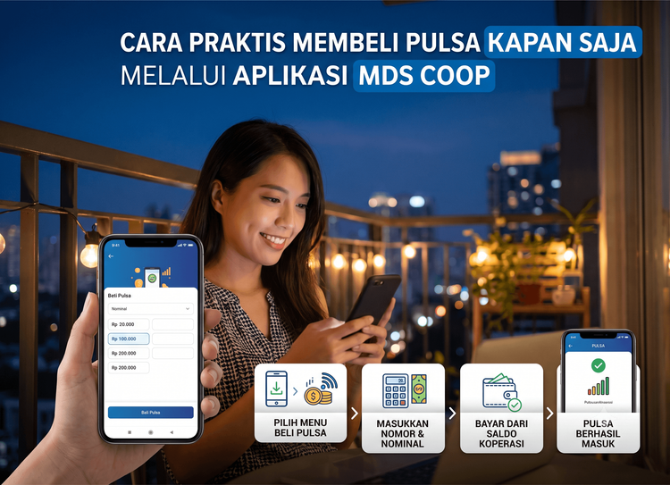 Cara Praktis Membeli Pulsa Kapan Saja Melalui Aplikasi MDS Coop