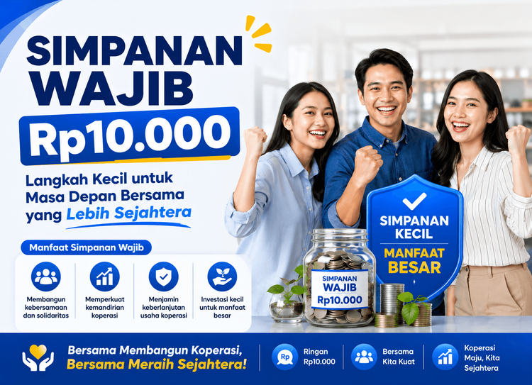 Simpanan Wajib Rp10.000 Langkah Kecil untuk Masa Depan Bersama yang Lebih Sejahtera