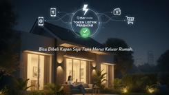 Token listrik bisa dibeli kapan saja tanpa harus keluar rumah.